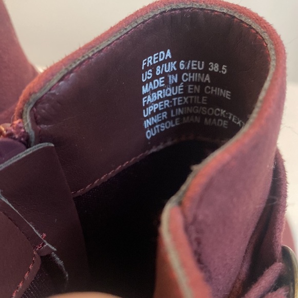 Burgundy Ankle Boots Like New! - Picture 9 of 10
